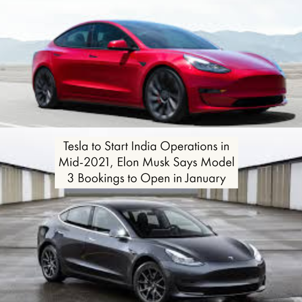 Anjuum Khanna - Tesla to Start India Operations in Mid-2021, Elon Musk Says Model 3 Bookings to Open in January